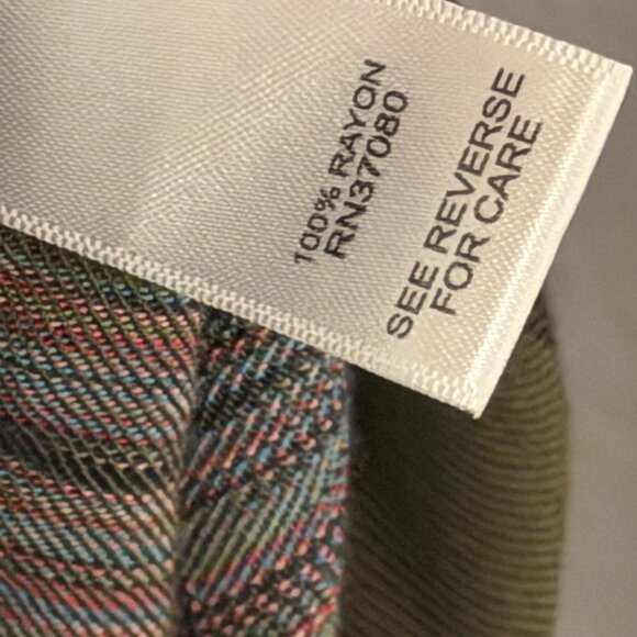 Cato Plaid Button Down Shirt Olive Green Pink Sz 18/20W - Picture 3 of 12